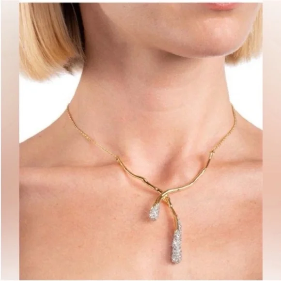 ALEXIS BITTAR Solanales Gold CrystalCascade Necklace